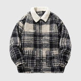 Sherpa Fleece Plaid Coat