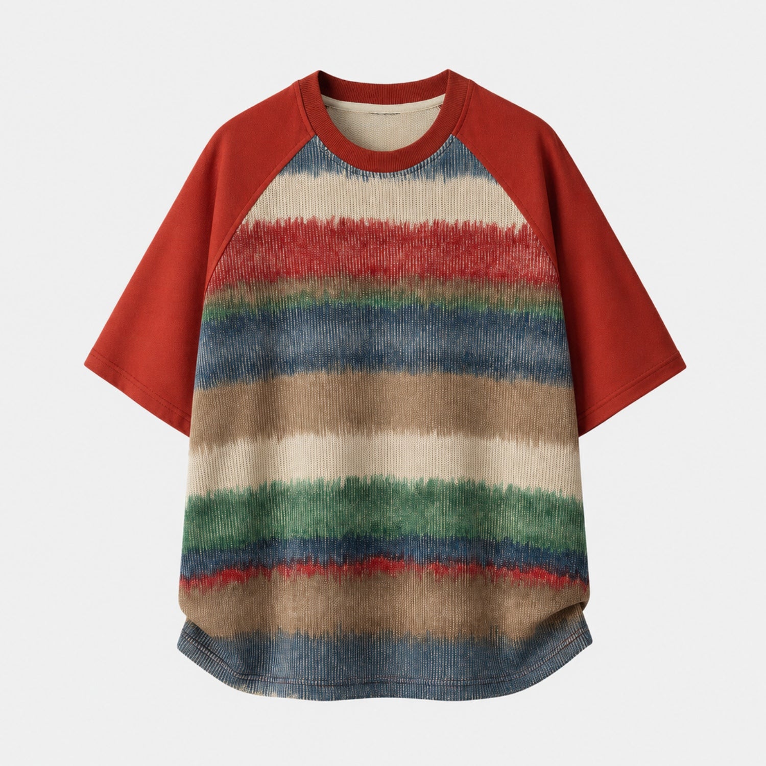 Gradient Stripe Colorblock Tee