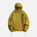 Wave-Textured Fleece Hooded Sweatshirt
