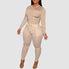 Solid Color Bodycon Two Pices set