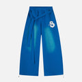Drawstring Colorblock Spray Pants