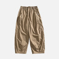 Solid Color Cotton Harem Cargo Pants