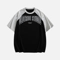 Colorblock Contrast Raglan Graphic Tee