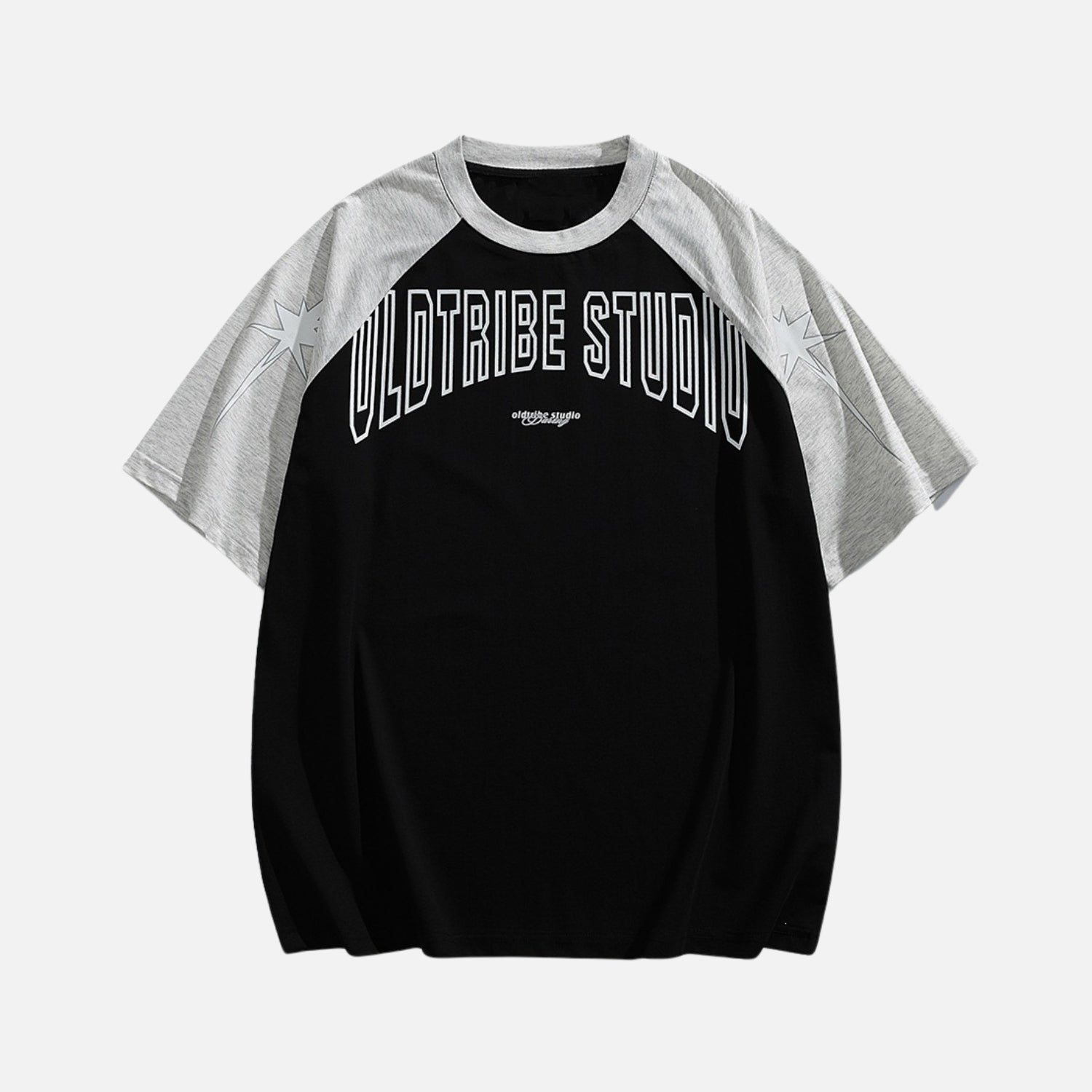 Colorblock Contrast Raglan Graphic Tee