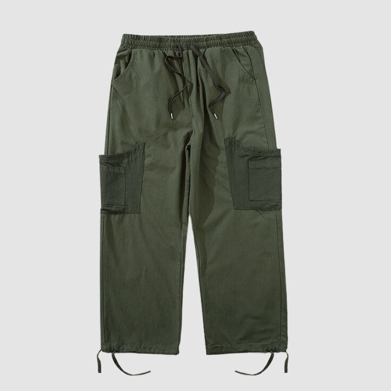 Side Pocket Design Drawstring Cargo Pants
