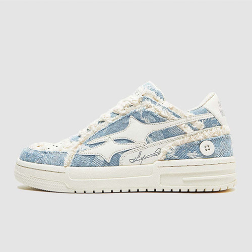 Vintage Schnürschuhe mit klobiger Sohle