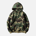 Lockerer, lässiger Hoodie mit Camouflage-Muster