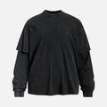 Washed Faux-Layered Long Sleeve Tee