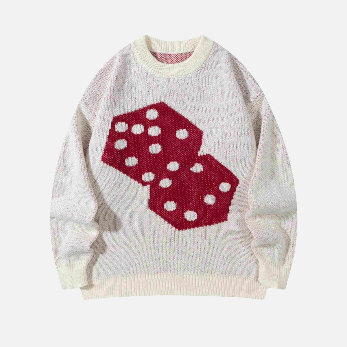 Dice Jacquard Crewneck Sweater