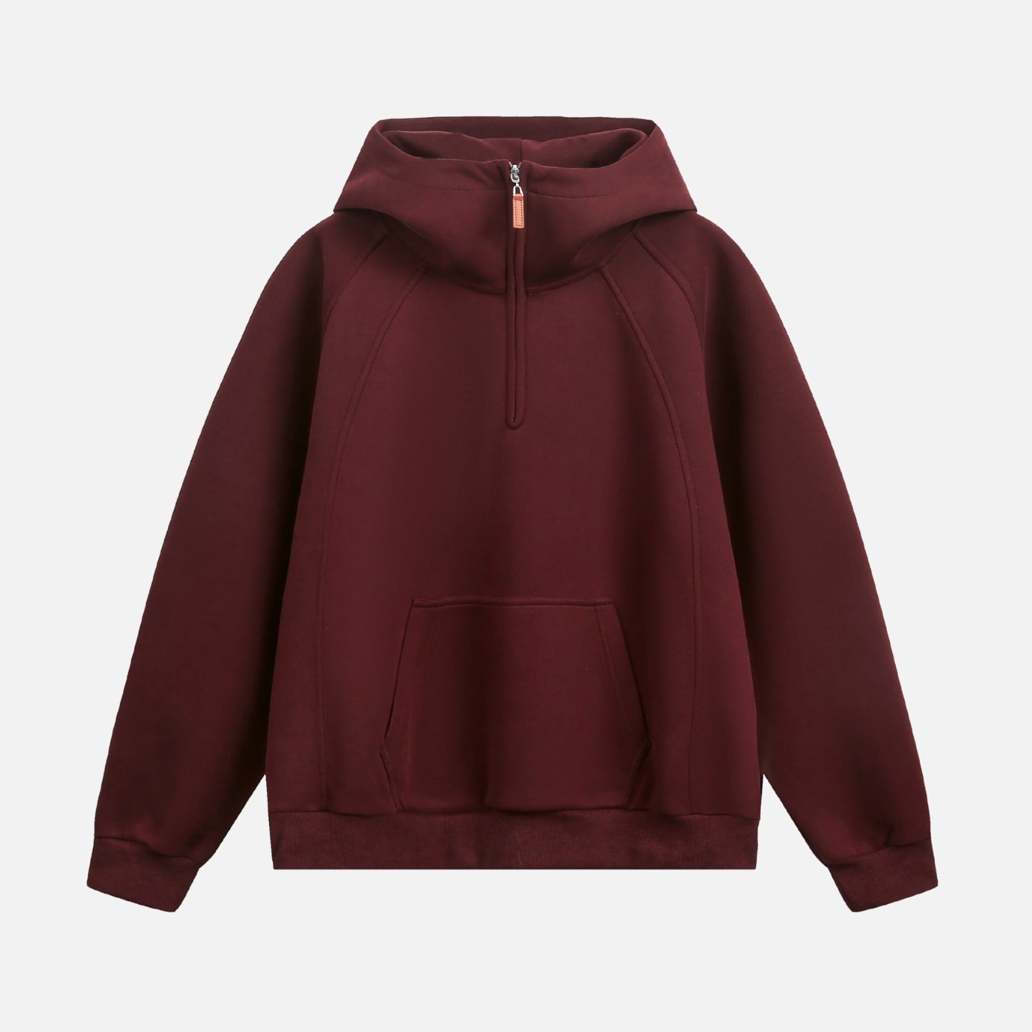 Structured Paneled Hooded Sweatshirt