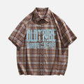 Vintage Plaid Print Cotton Shirt