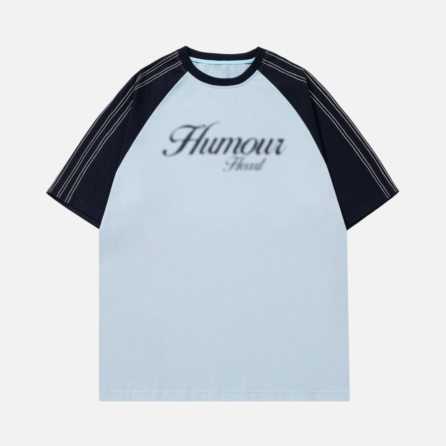 Contrast-Stitch Raglan Tee