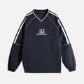Printed V-Neck Sweatshirt