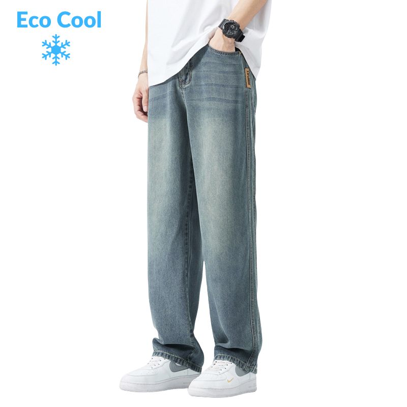 Ice Silk Straight Jeans