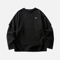 Lagen-Sweatshirt mit Tropfenmuster