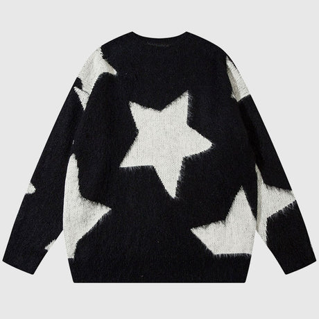 Hollow Out Star Design Pullover