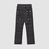 Dirty Fit Style Multi Pocket Design Cargo Jeans