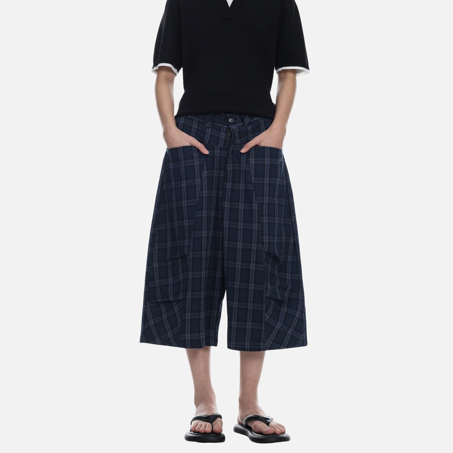 Zerlegte karierte Cargo-Shorts