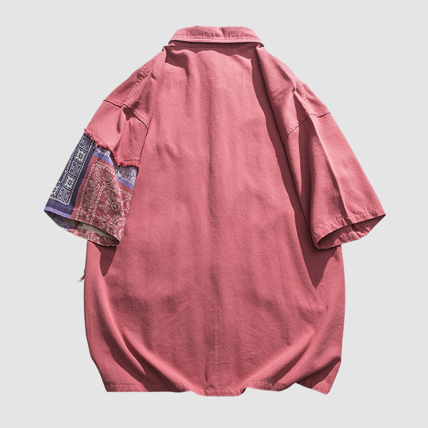 Ethnic Cotton Contrast Shirts