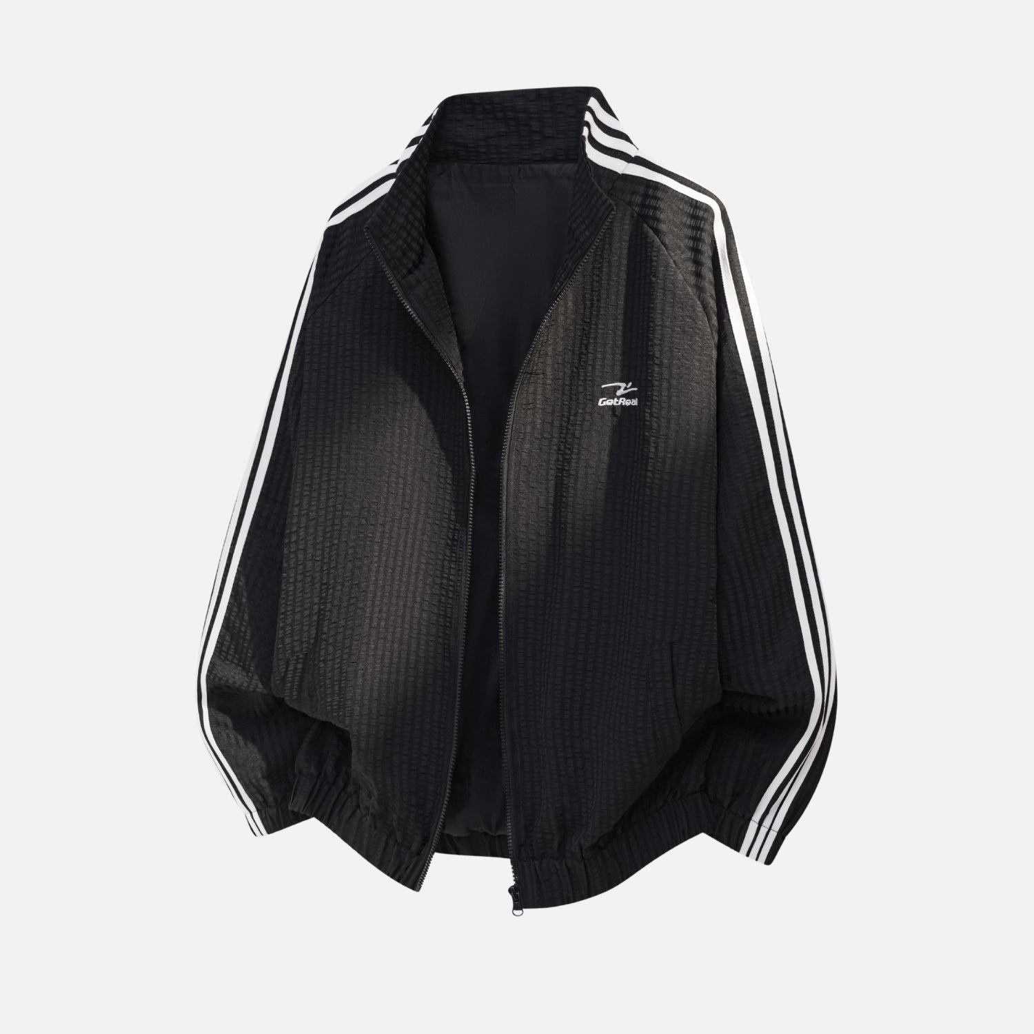 Textured Colorblock Track Jacket