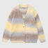 Gradient Striped Knit Cardigan