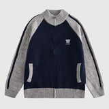 Colorblock Raglan Zip-Up Sweaters