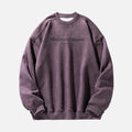 Vintage Suede-Look Crewneck Sweatshirt