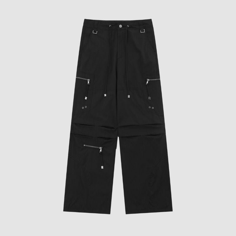 Zip Pocket Design Pleted Cargo Pants