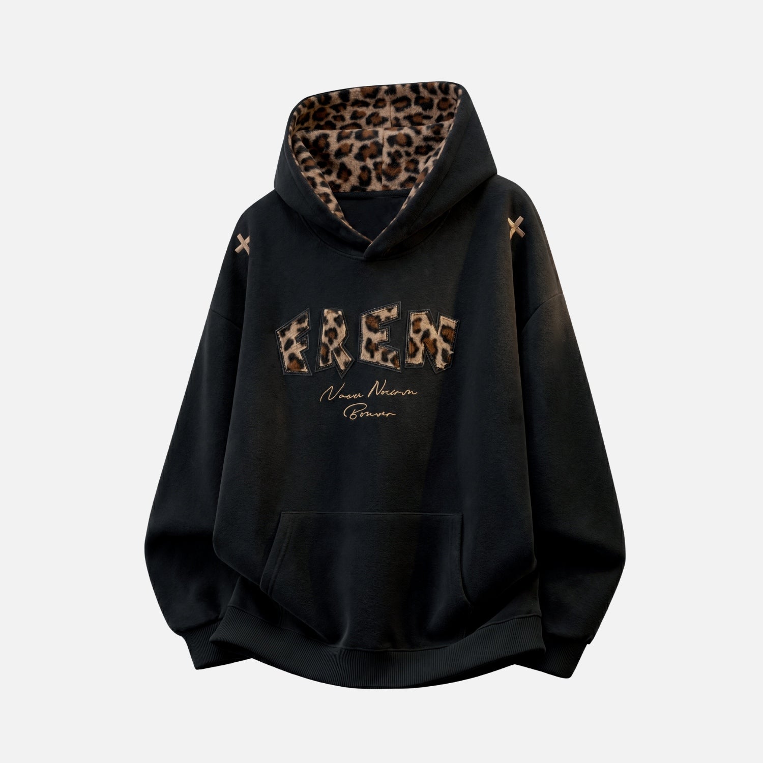 Heavyweight Leopard Patch Hoodie