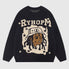 Graphic Embroidered Knit Sweater