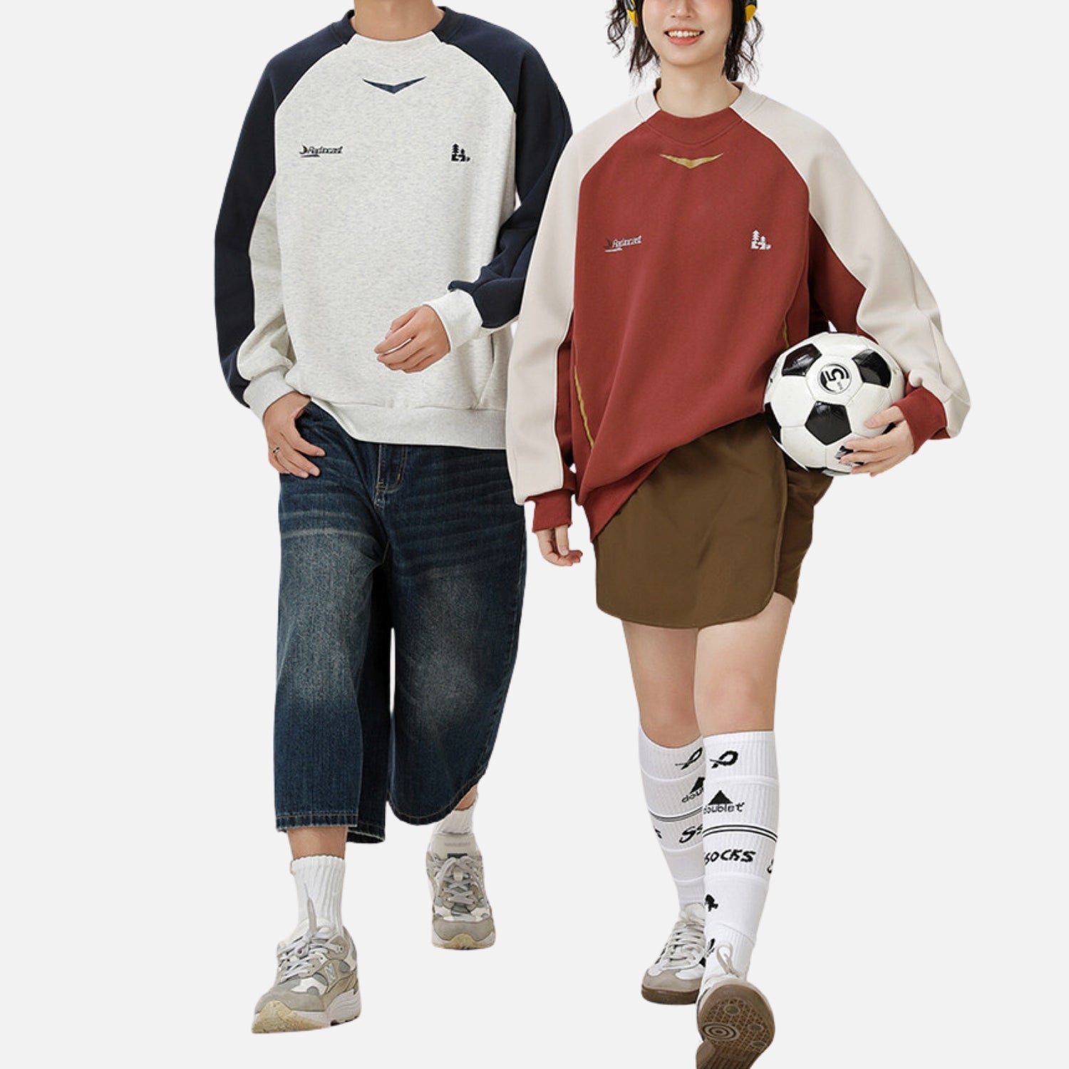 Streetwear Colorblock Crewneck Sweatshirt