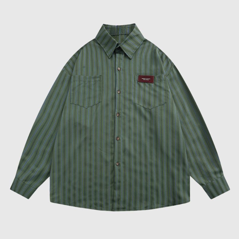 Camisa vintage de rayas verticales