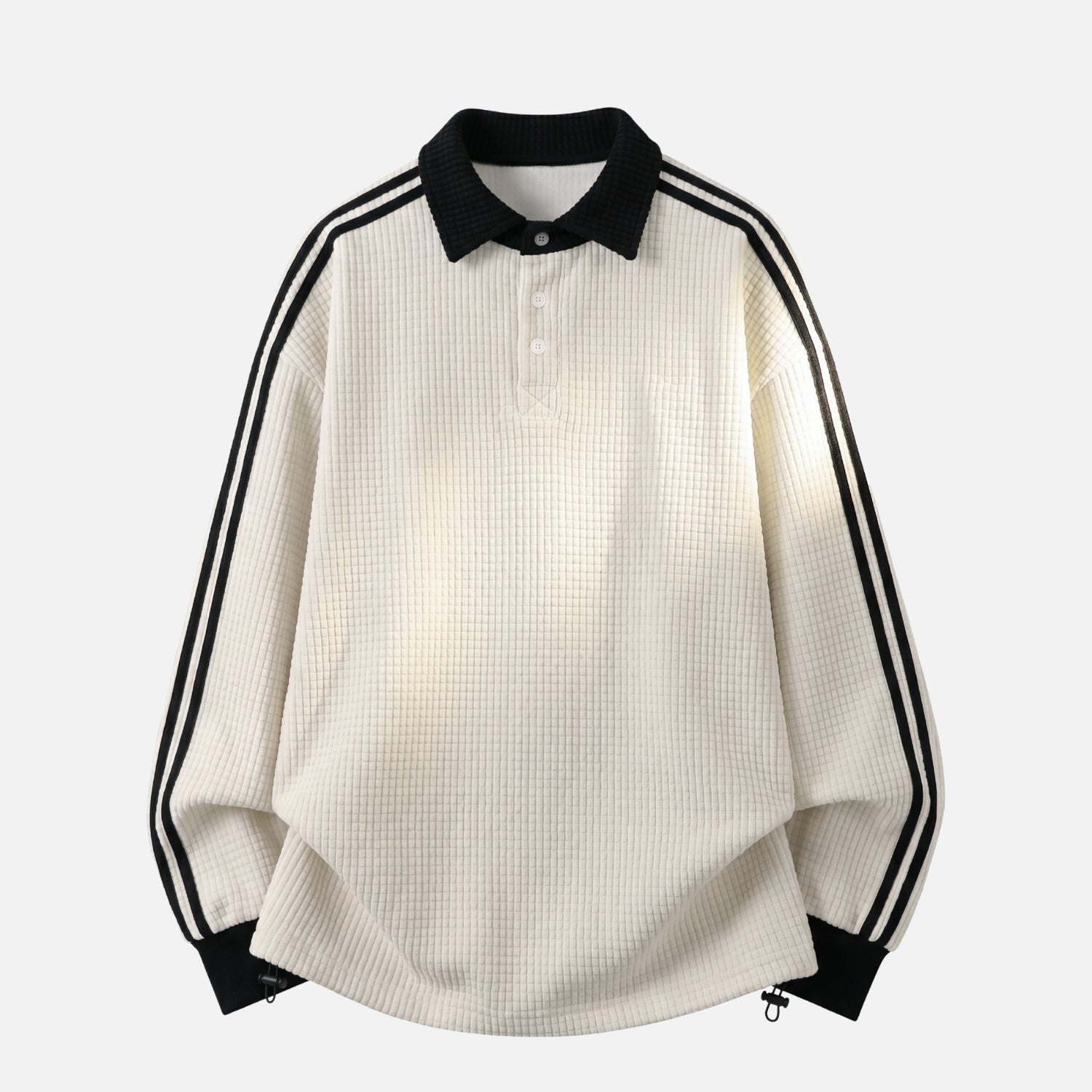 Heavyweight Textured Polo Sweatshirt