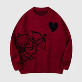 Cherub Heart Graphic Knit Sweater