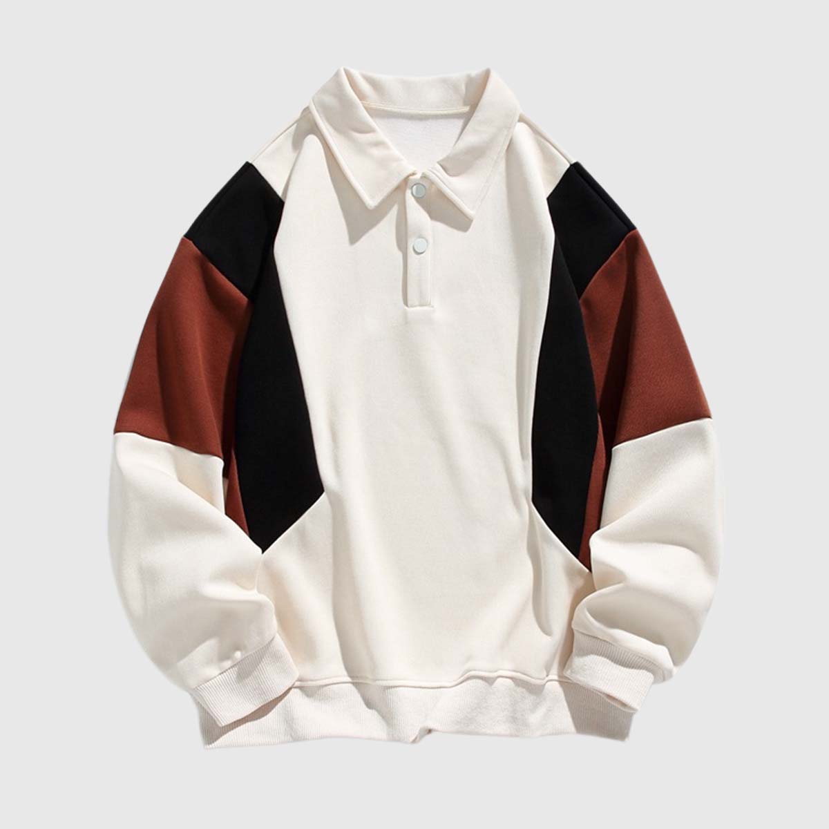 Color-Block Polo Sweatshirt