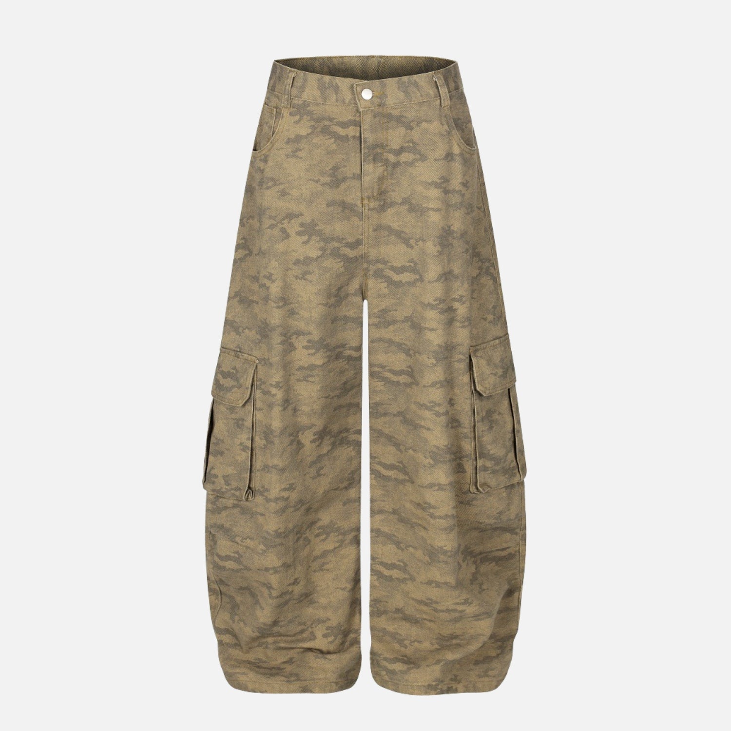 Punk Camo Cargo Slant Pants