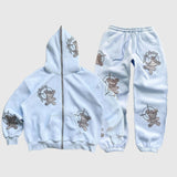 Y2K Bear Sweatshirt Sets