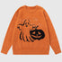 Spooky Ghost and Pumpkin Sweater