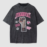 Battler Print Distressed Tee