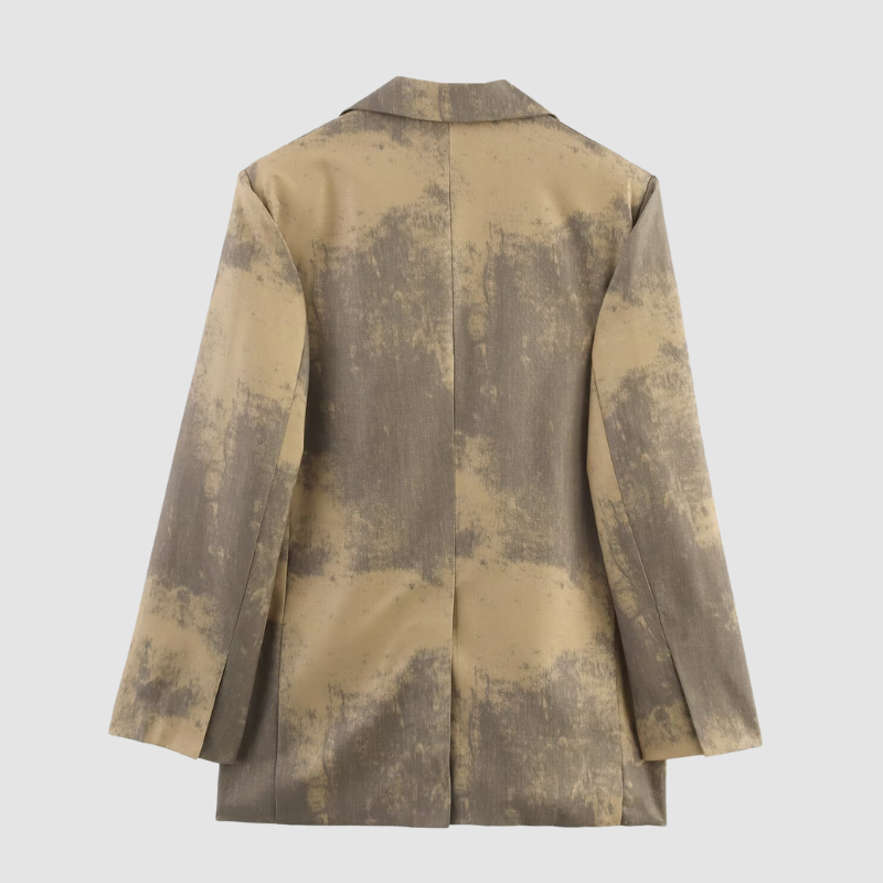 Blazer vintage estampado de un solo botón