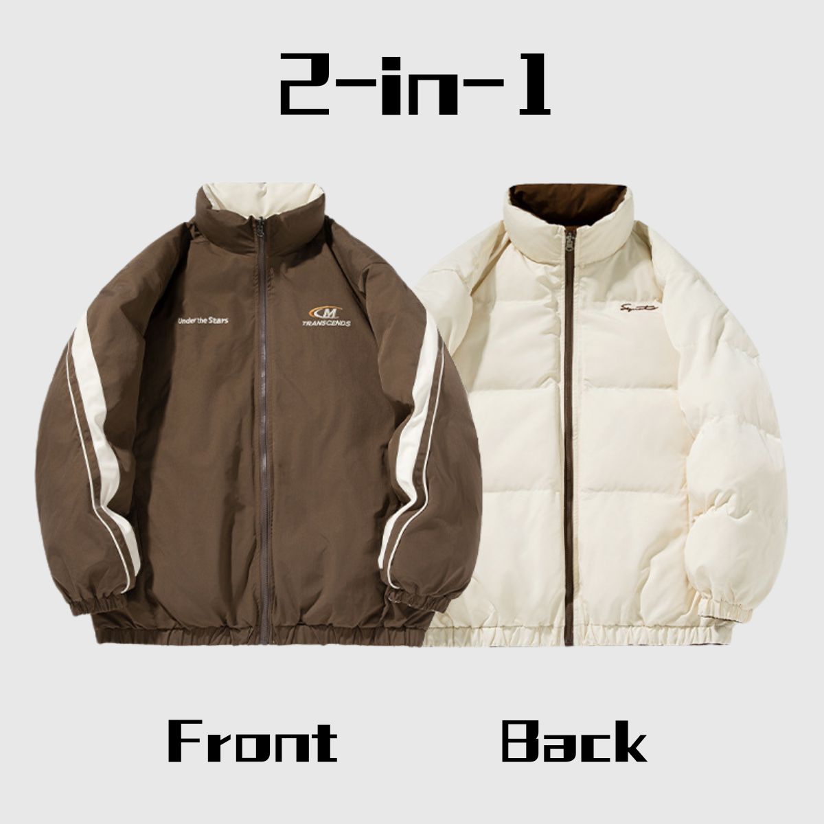 Reversible Two-Tone Puffer Jacket