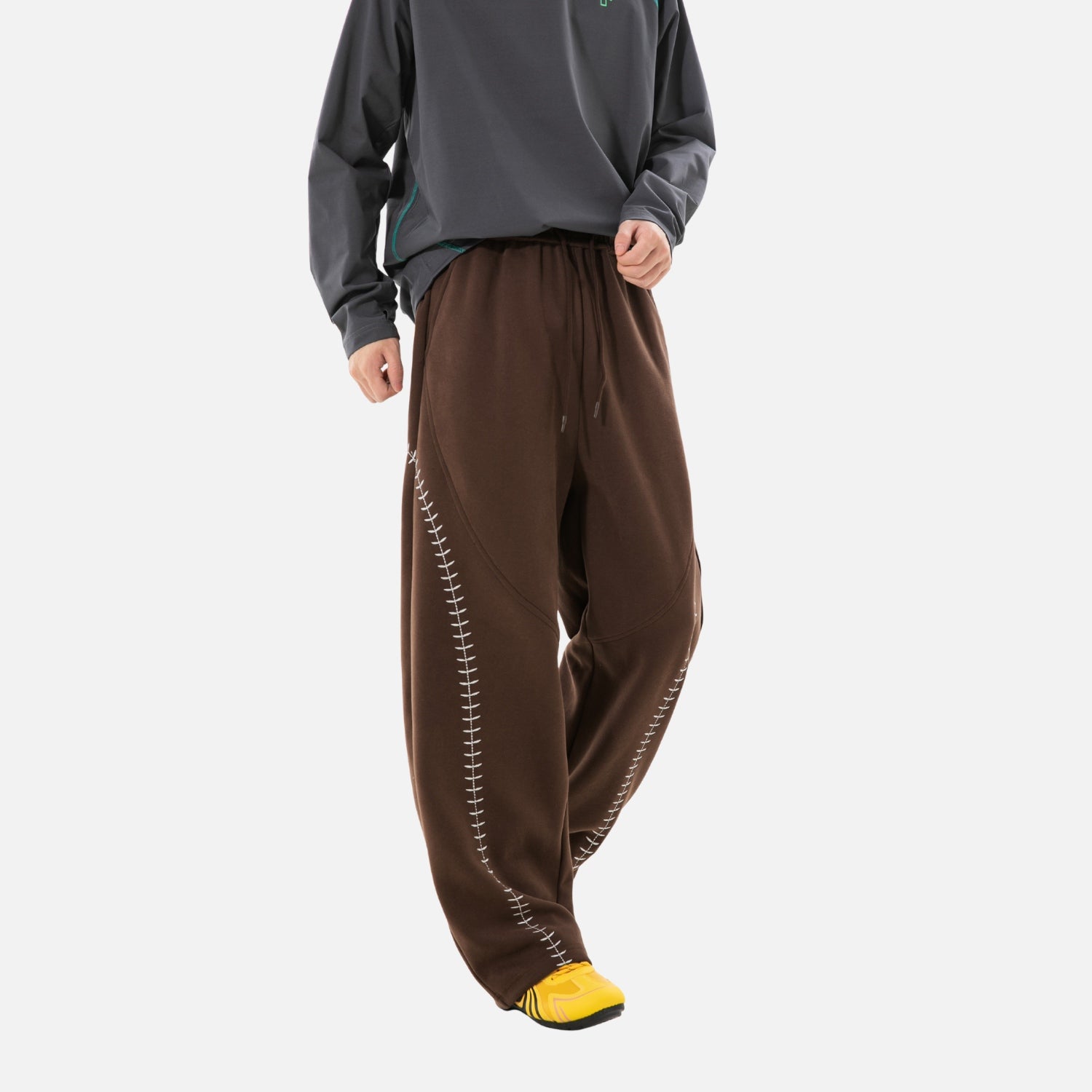 Baseball-Inspired Baggy Sweatpants