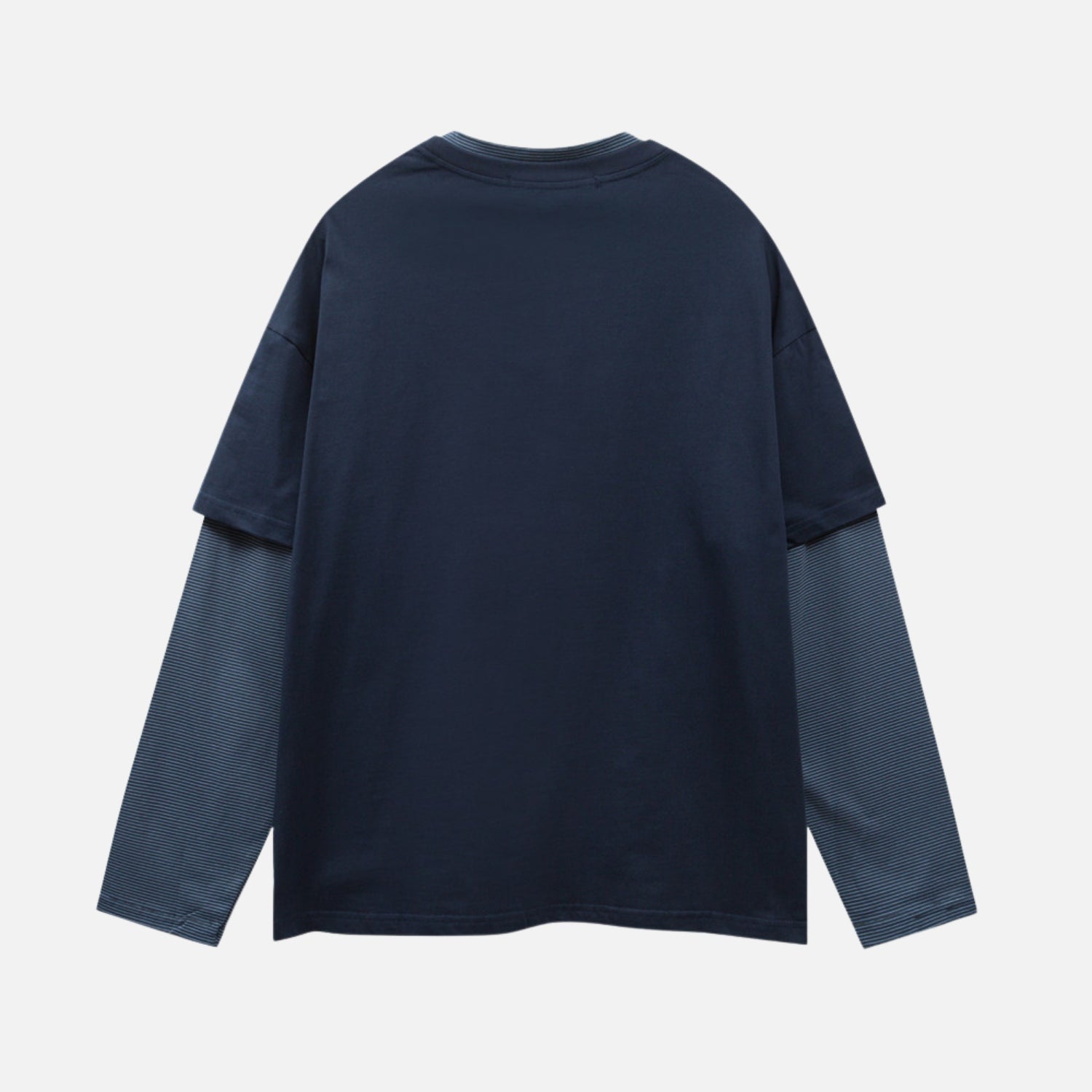 Faux-Layered Graphic Cotton Sweatshirt