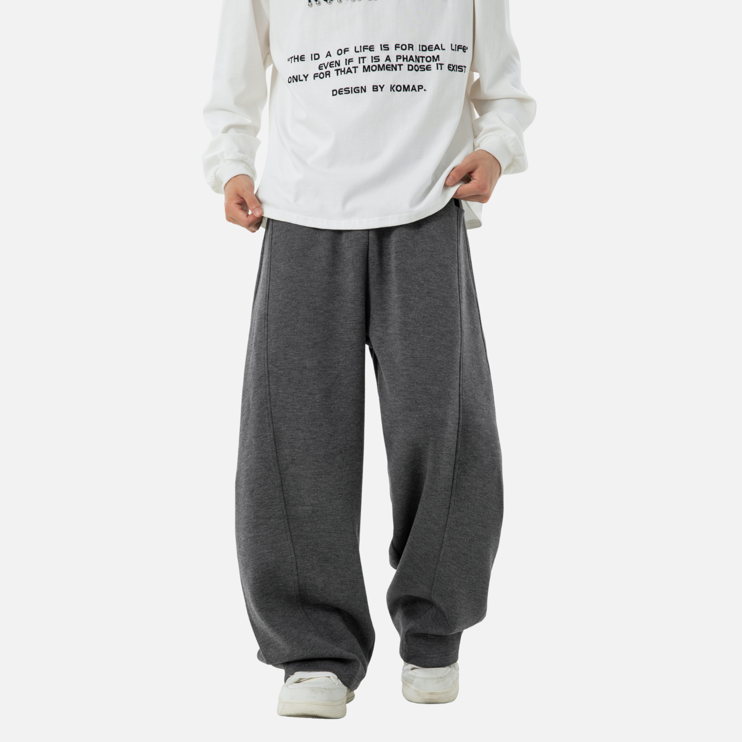 Paneled Texture Track Pants
