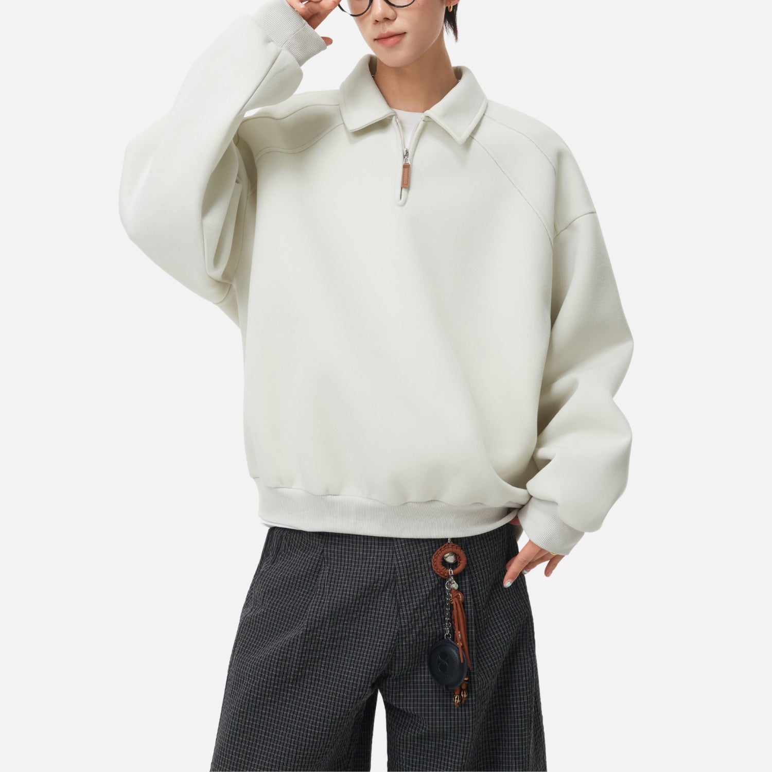 Vintage Half-Zip Polo Sweatshirt