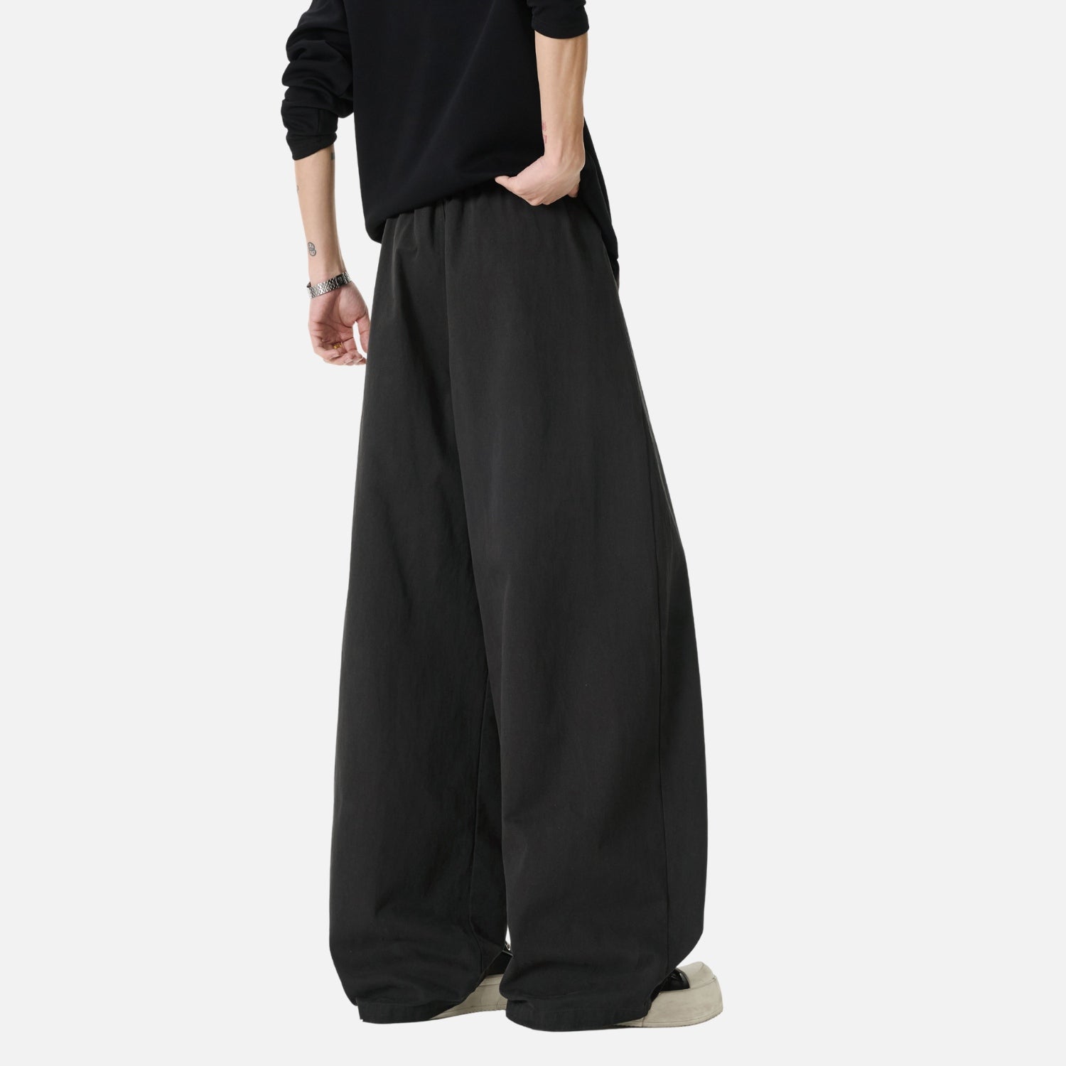 Vintage Double-Pleated Baggy Pants