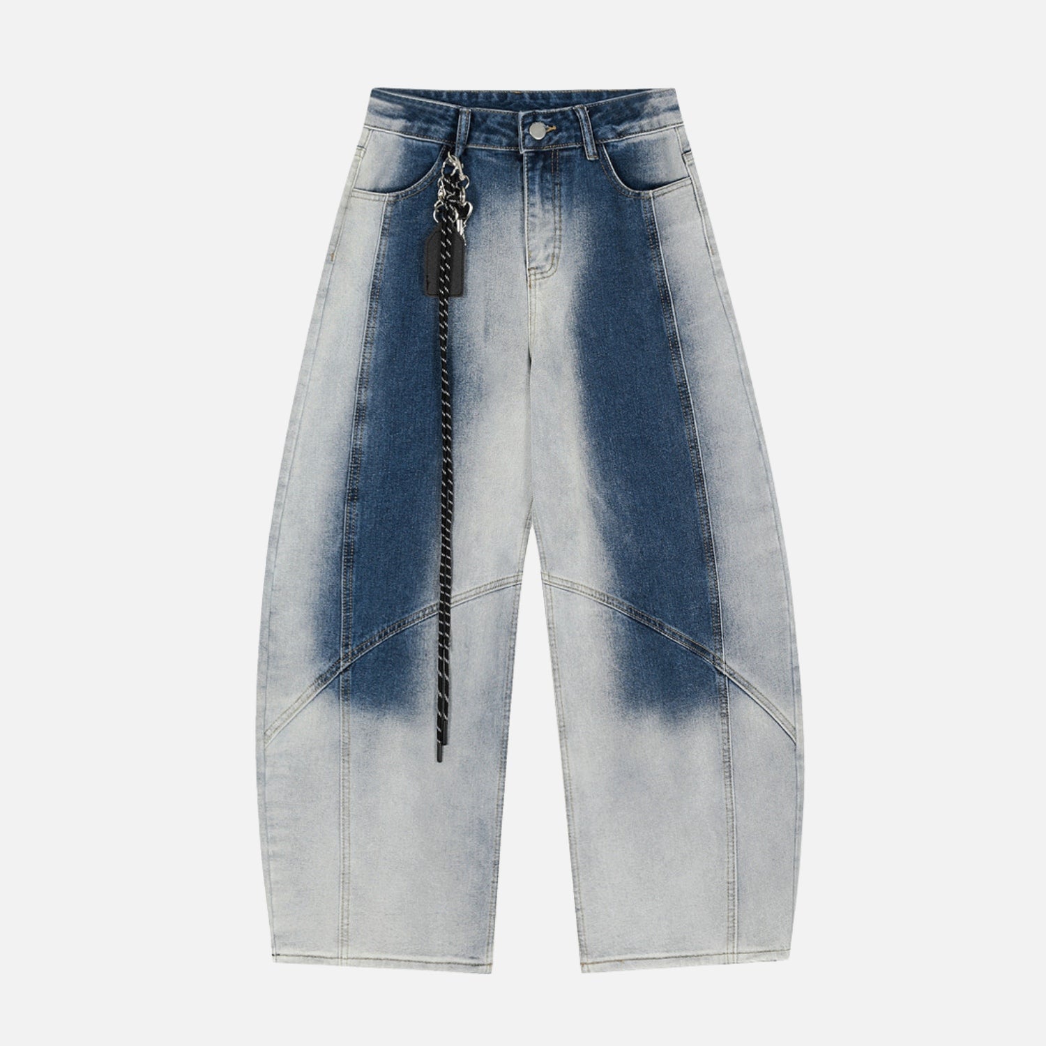 Gradient Washed Baggy Jeans