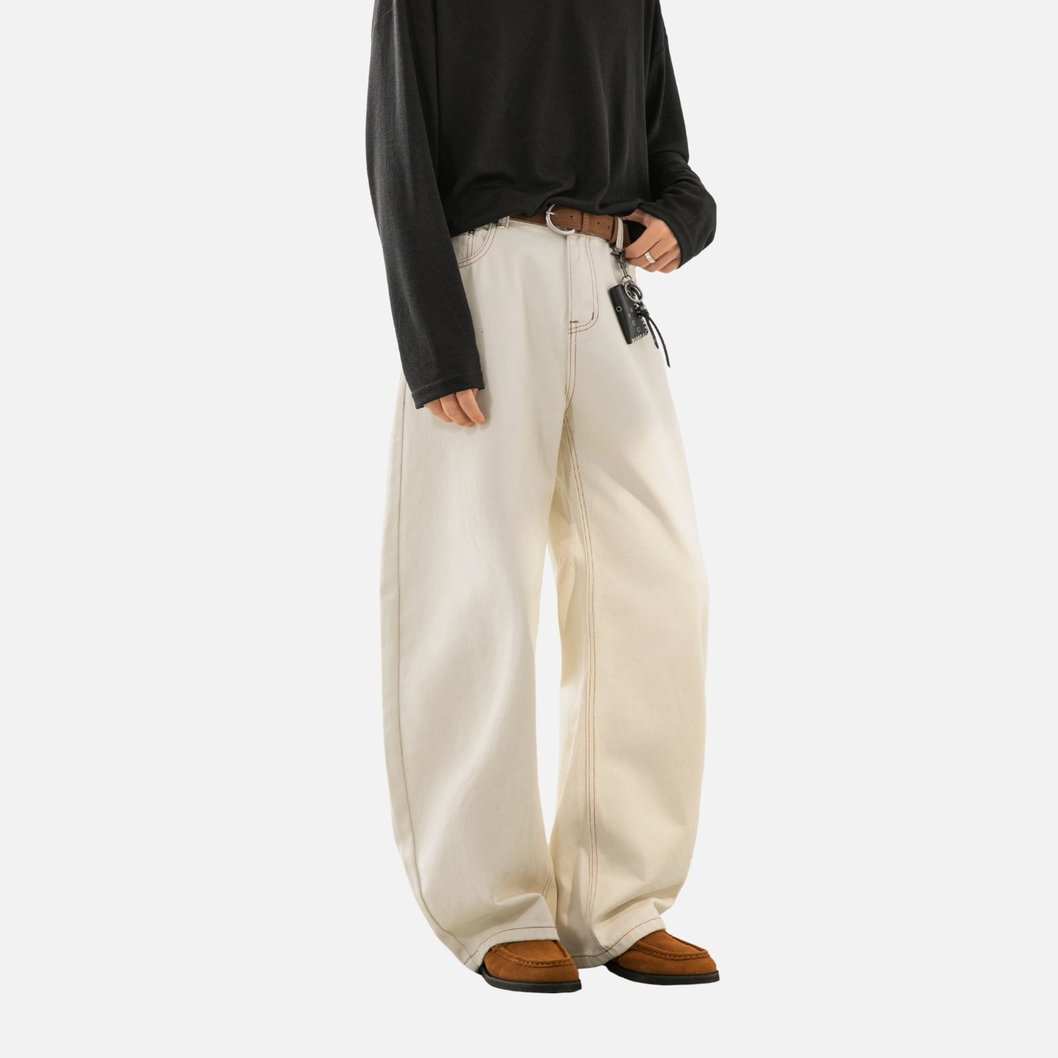 Twill Baggy Cotton Pants