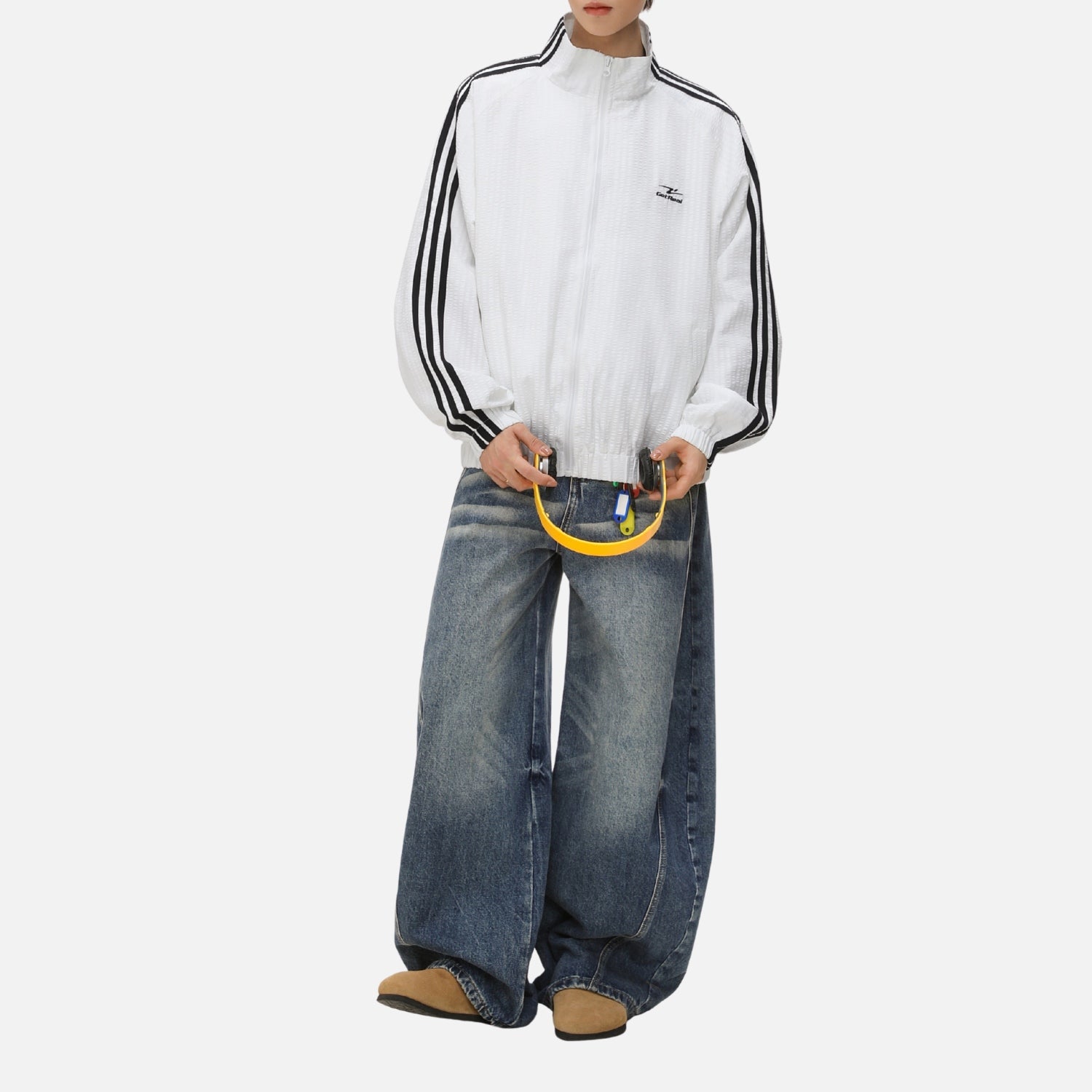 Textured Colorblock Track Jacket