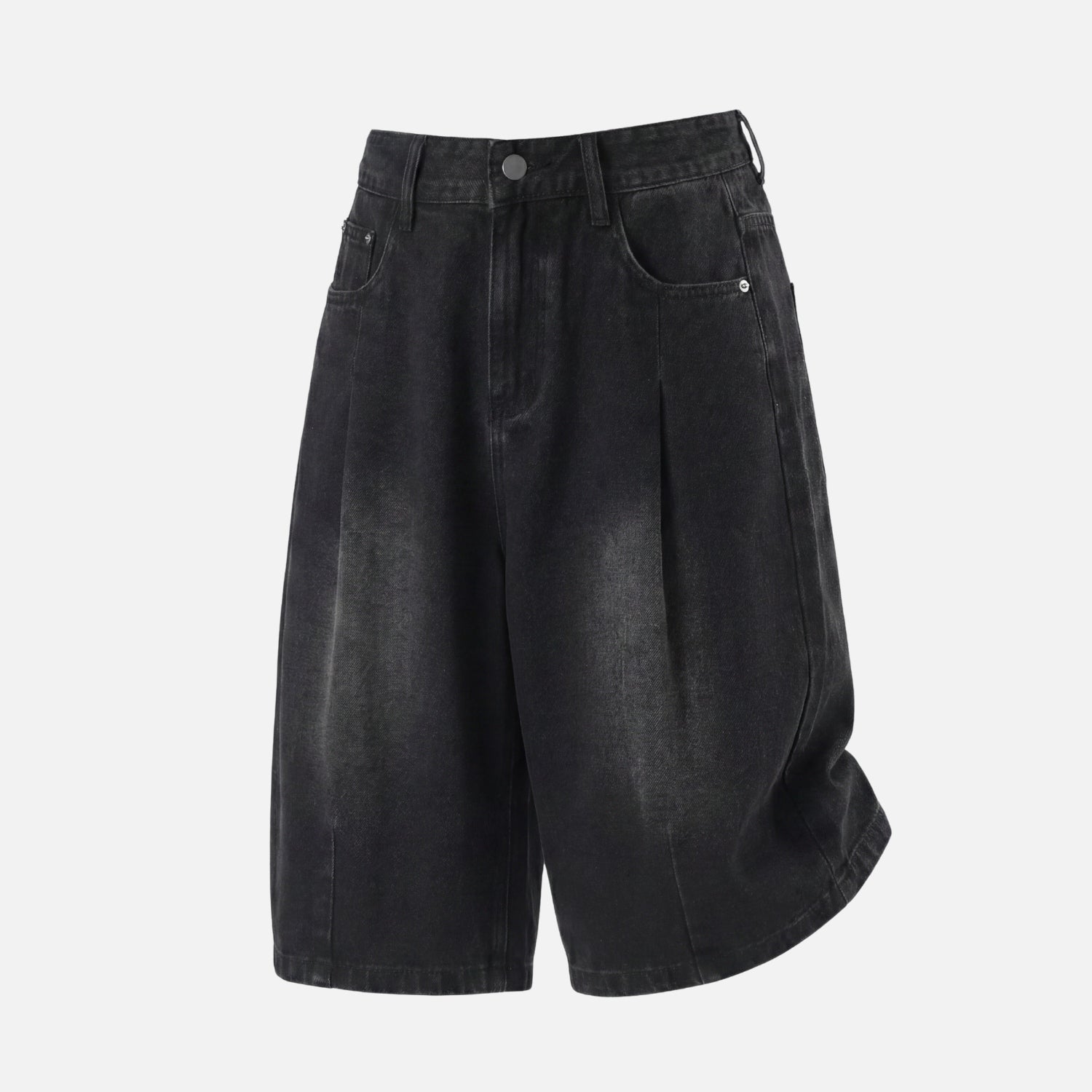 Washed Vintage Denim Bermuda Shorts